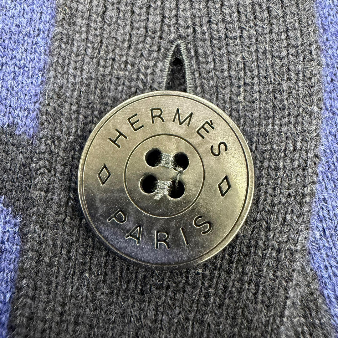 Excellent HERMES cardigan LA PROMENADE DU MATIN Morning walk cashmere 34