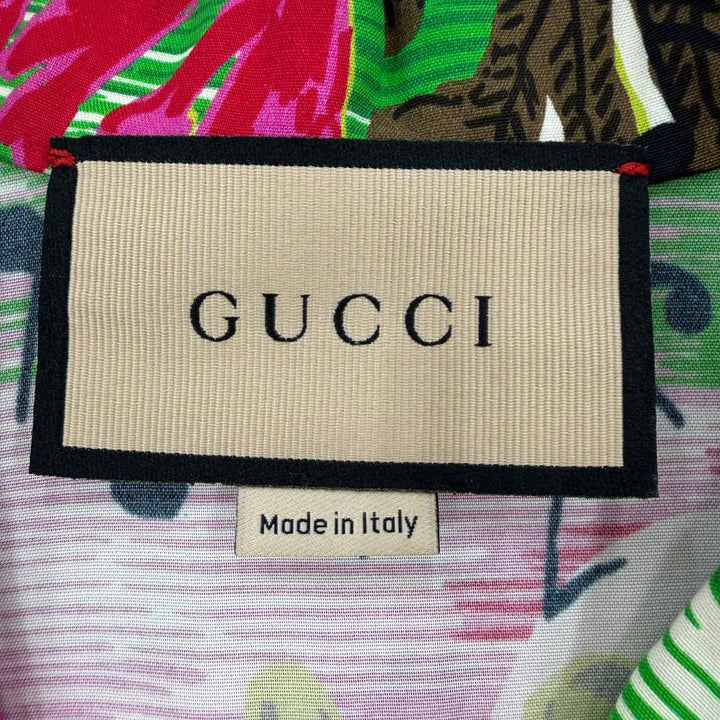 Excellent GUCCI Short sleeve shirt Logo and all-over print design tops 36 703607