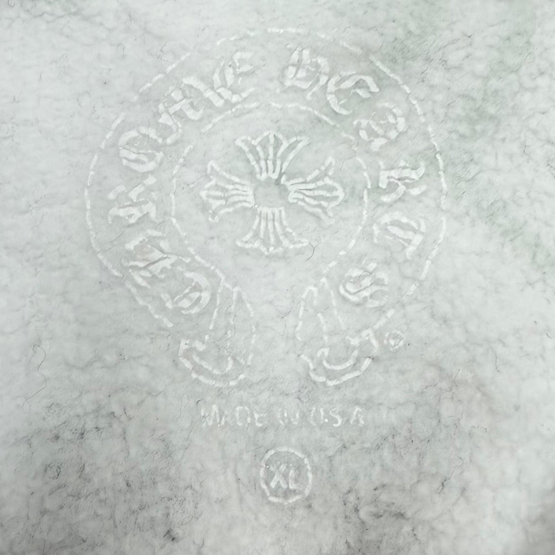 Good CHROME HEARTS hoodie Stencil print hooded pullover white cotton mens XL