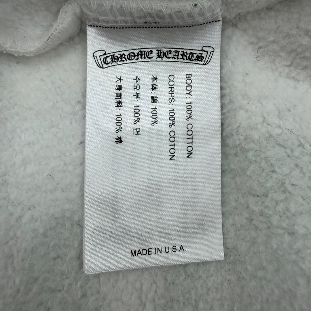 Good CHROME HEARTS hoodie Stencil print hooded pullover white cotton mens XL