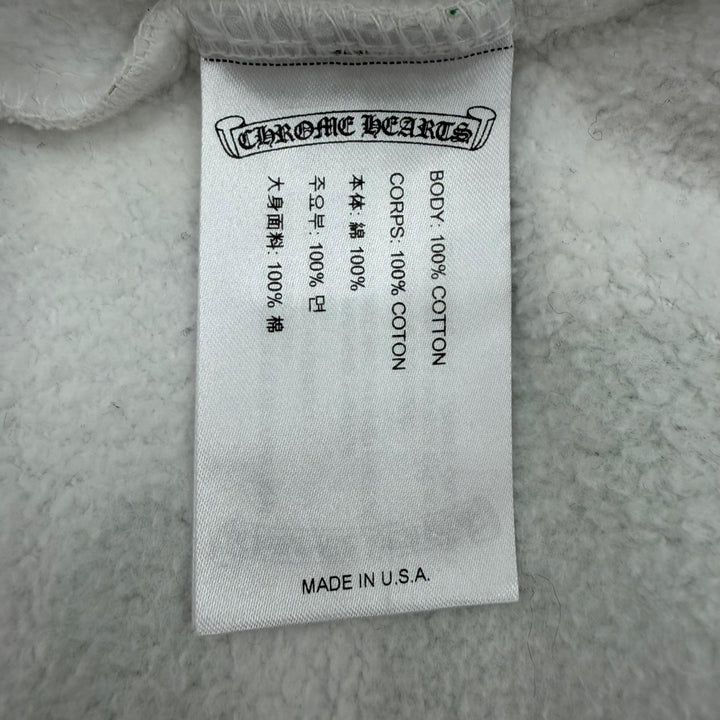Good CHROME HEARTS hoodie Stencil print hooded pullover white cotton mens XL