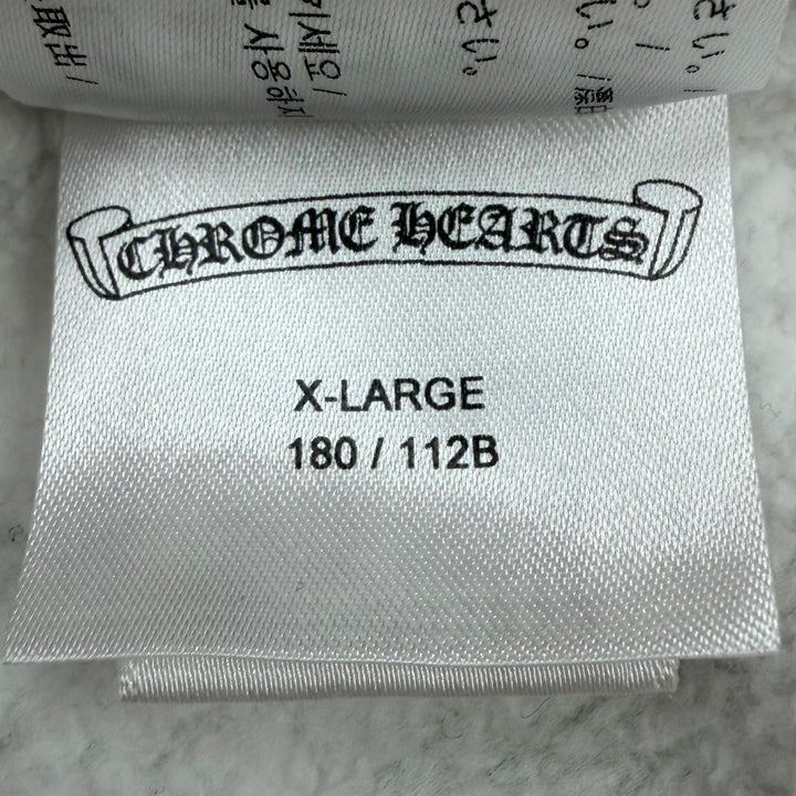 Good CHROME HEARTS hoodie Stencil print hooded pullover white cotton mens XL