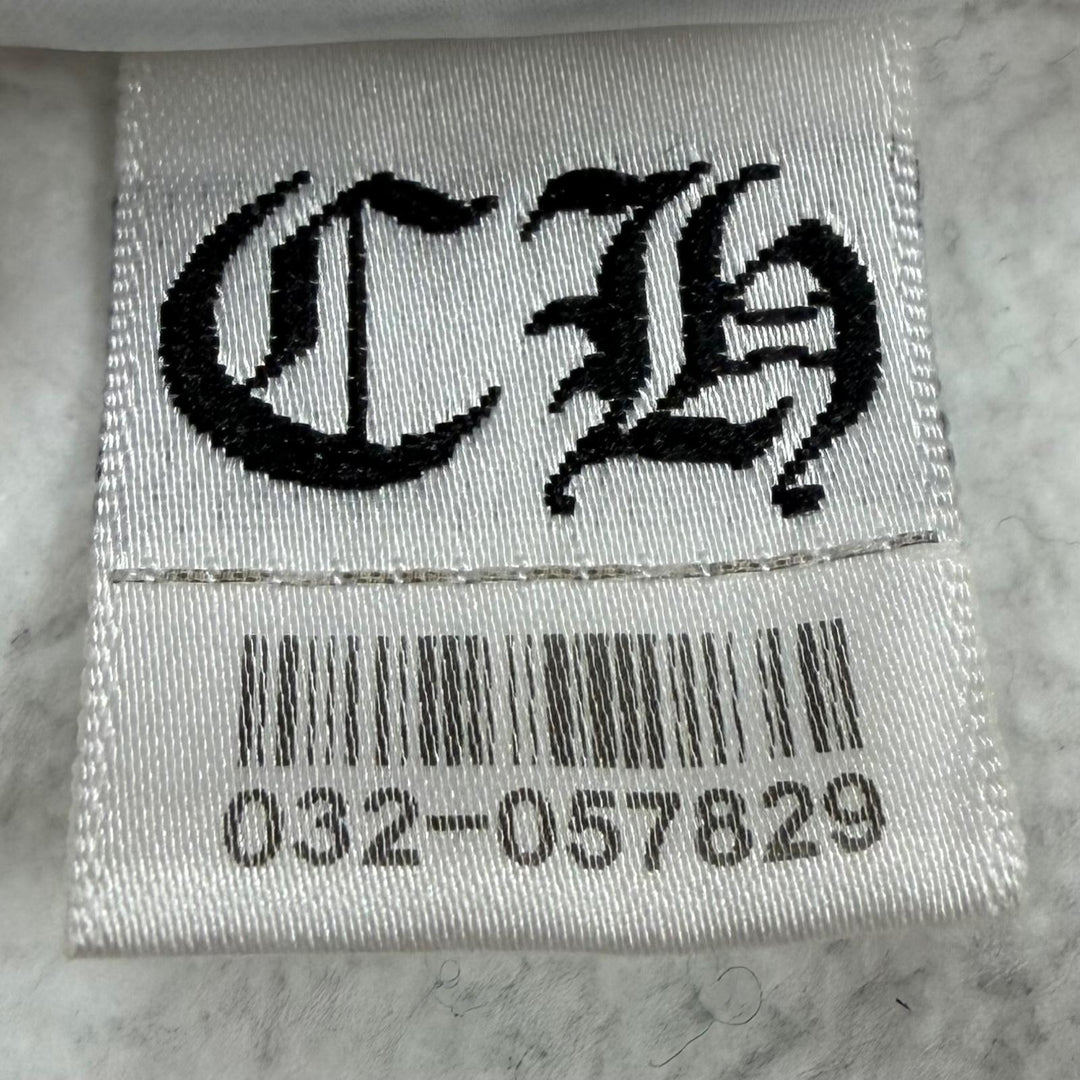 Good CHROME HEARTS hoodie Stencil print hooded pullover white cotton mens XL