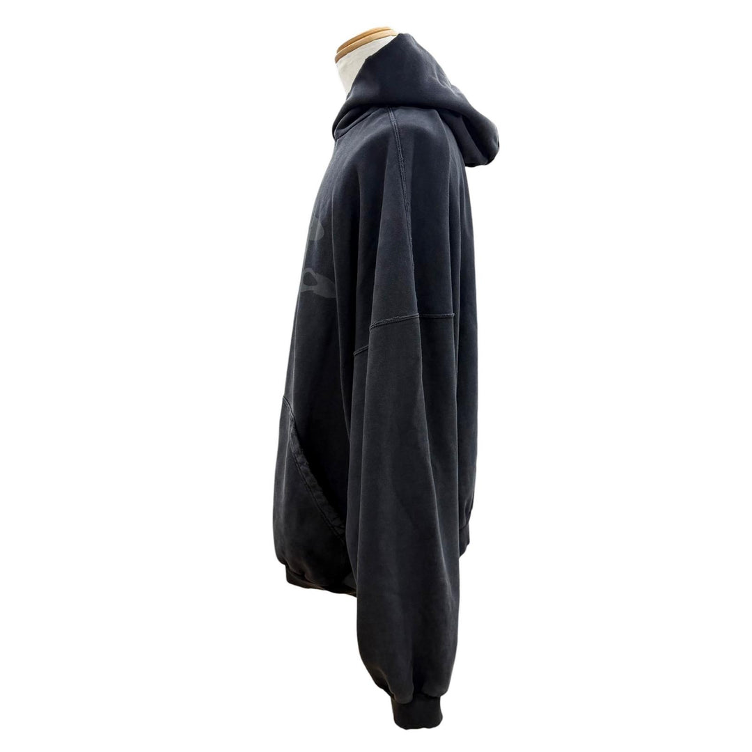 Great BALENCIAGA hoodie Black series cotton mens M 803265
