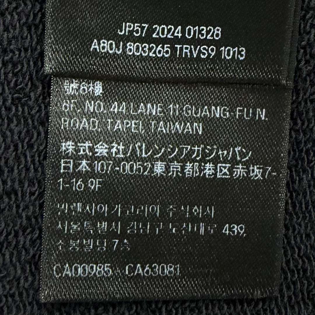 Great BALENCIAGA hoodie Black series cotton mens M 803265