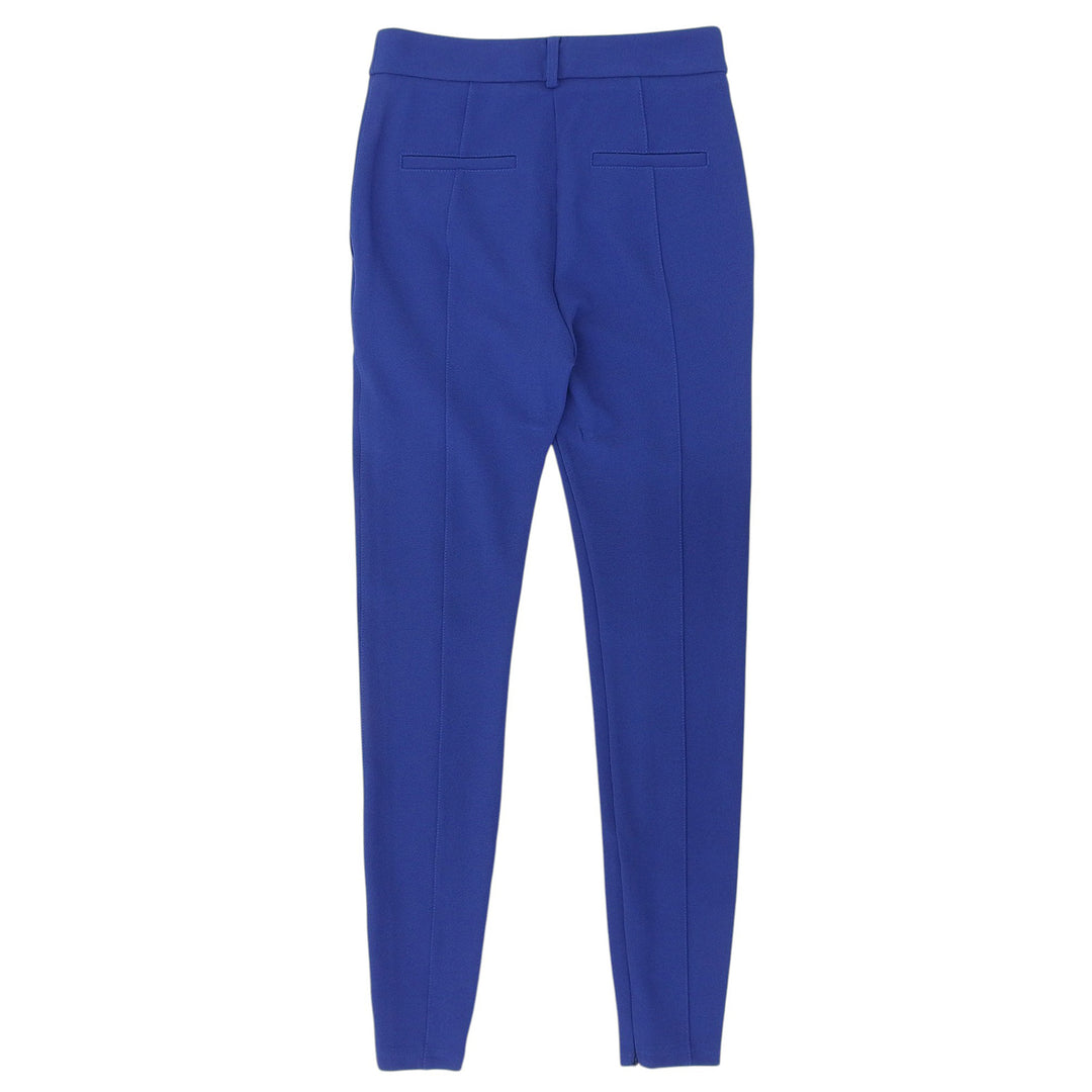 Pristine BURBERRY slacks Hem zipper skinny pants blue Rayon Women 34 80394151