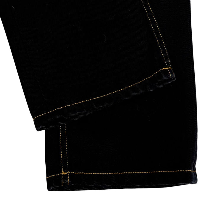 Great LOEWE Denim pants Anagram leather patch button fly Indigo 34 S359331XE3