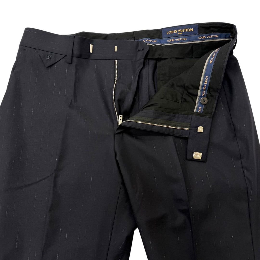 Pristine LOUIS VUITTON Pants Striped Pattern Single-Breasted Slacks Trousers