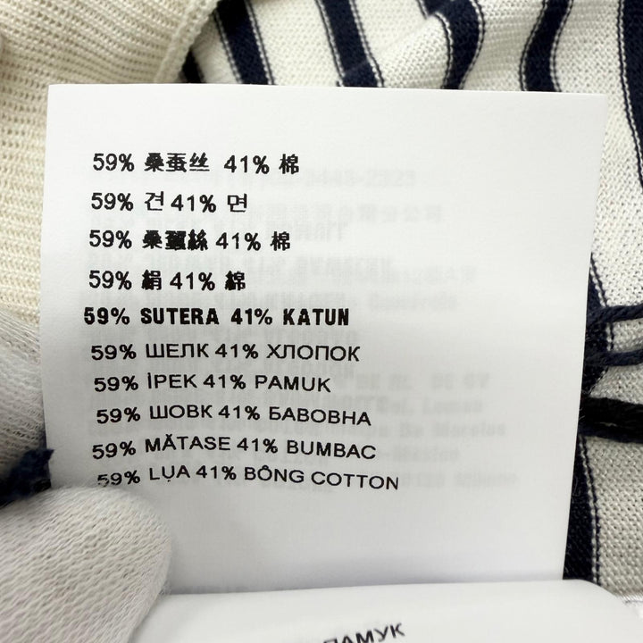 Pristine PRADA Shorts Border Pattern Triangle Logo Knit white silk