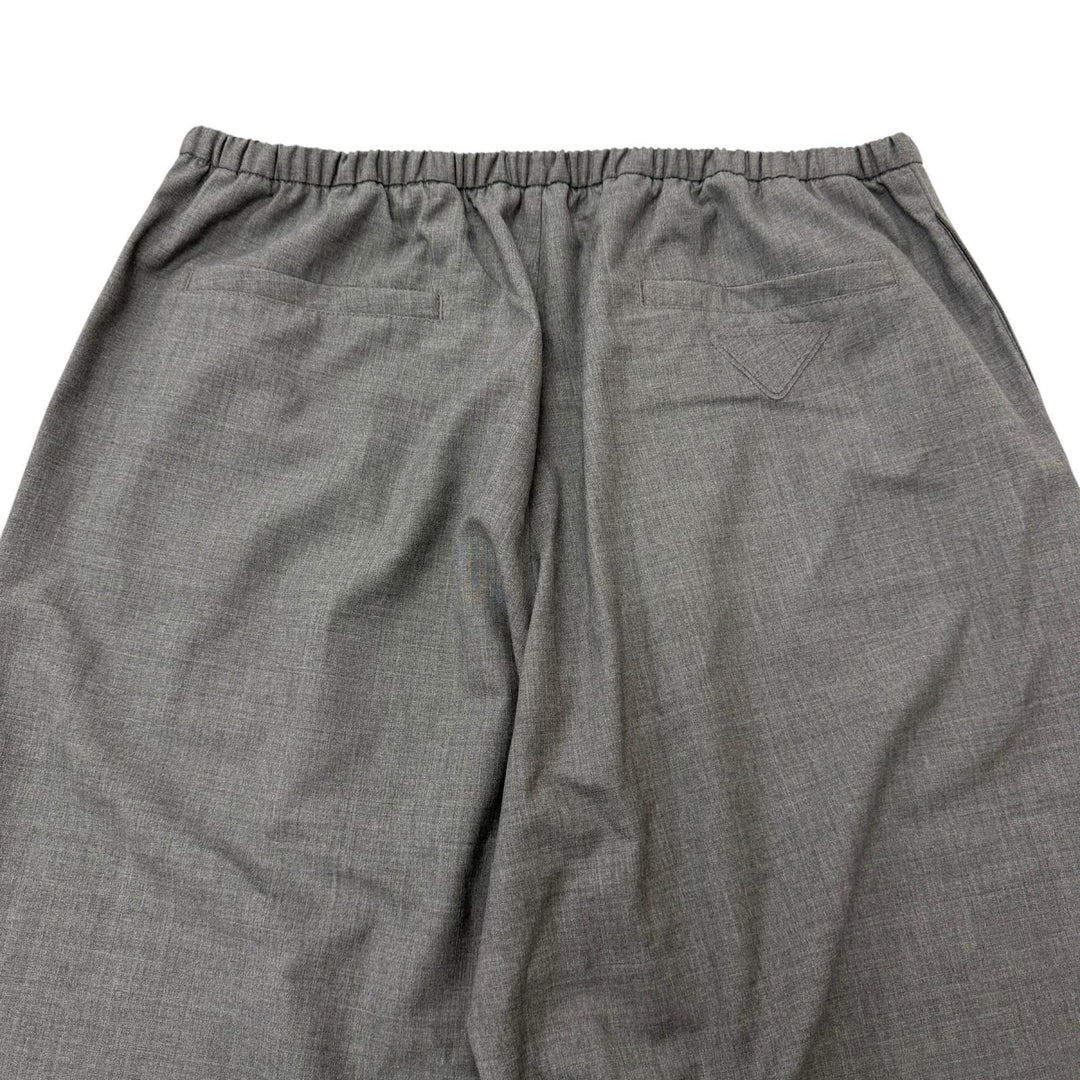 Pristine PRADA Pants Triangle Patch Chef Pants gray Virgin wool mens L SPH377