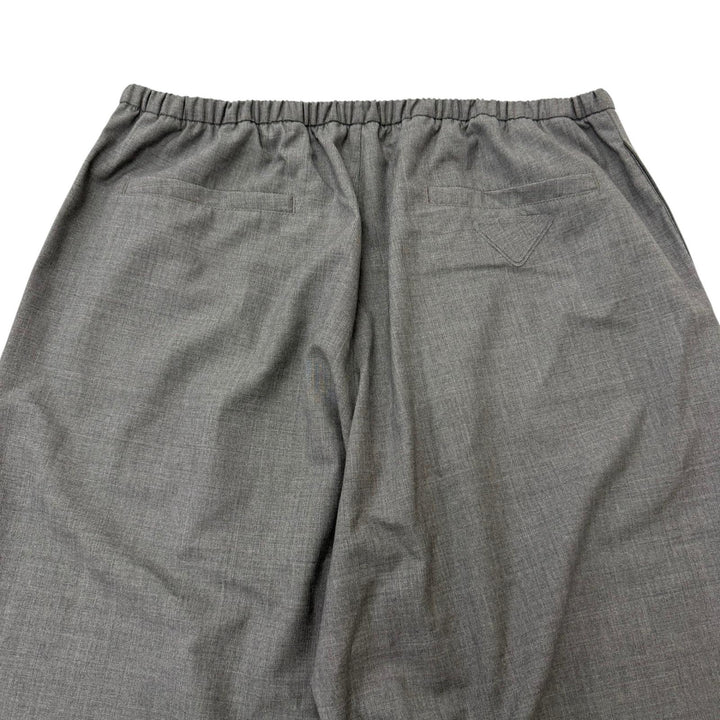 Pristine PRADA Pants Triangle Patch Chef Pants gray Virgin wool mens L SPH377