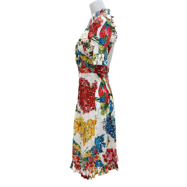 Excellent GUCCI one piece Interlocking G Floral Design multicolor 36 453982