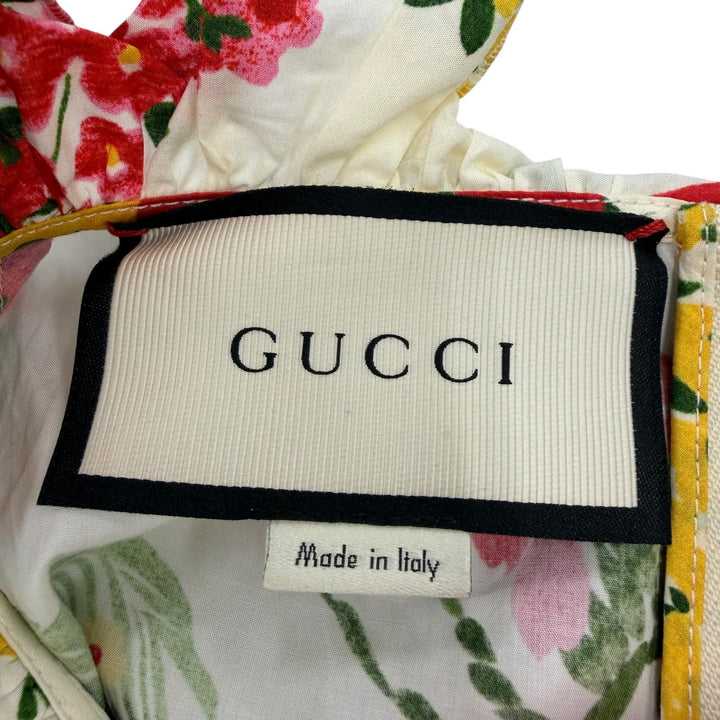 Excellent GUCCI one piece Interlocking G Floral Design multicolor 36 453982