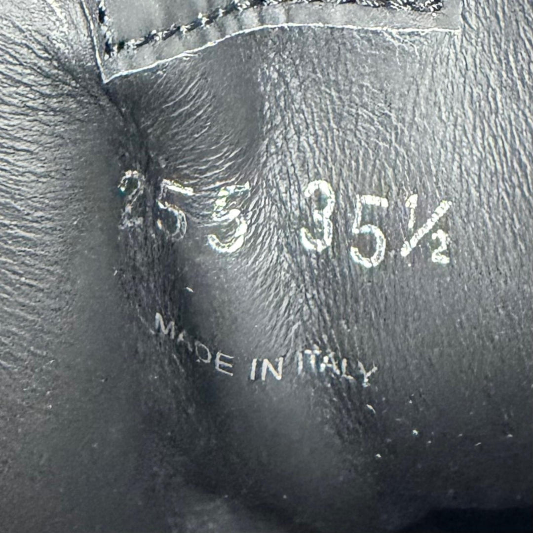 Pristine PRADA short boots monolith black Brushed leather Women 35.5 1T255M