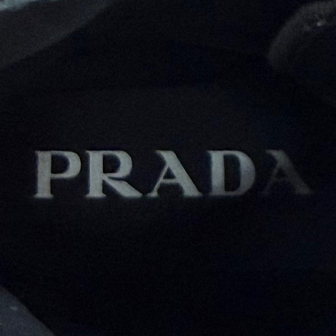 Pristine PRADA short boots monolith black Brushed leather Women 35.5 1T255M