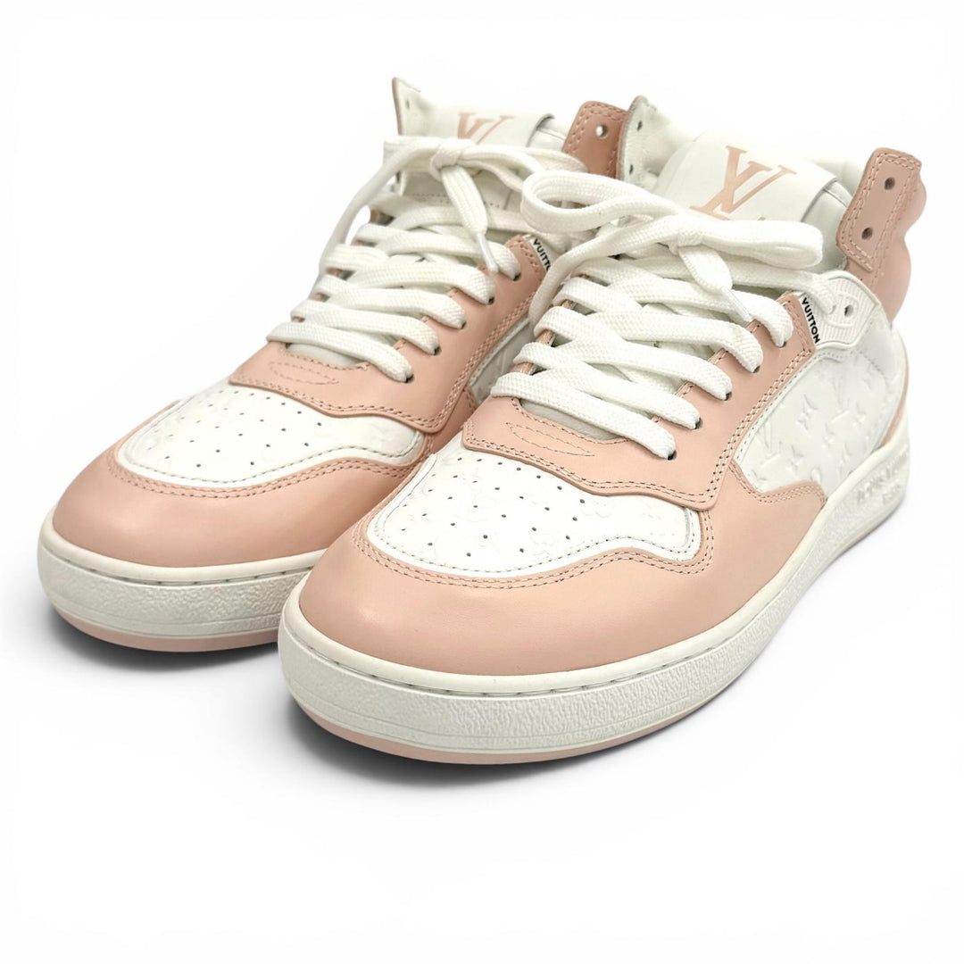 Pristine LOUIS VUITTON High cut sneakers LV Stadium Line white leather Women 36