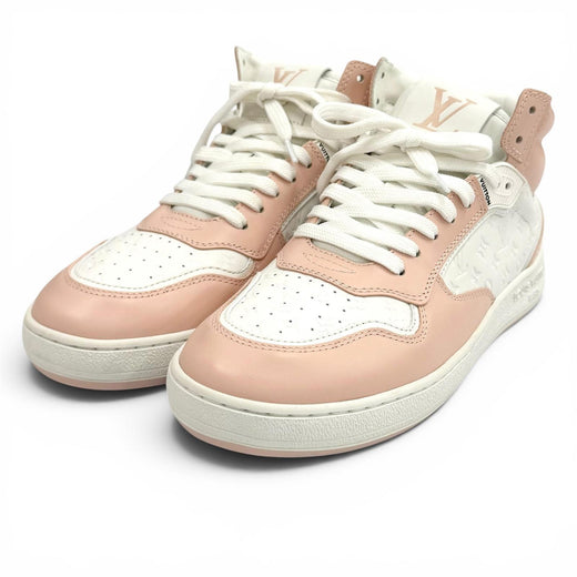 Pristine LOUIS VUITTON High cut sneakers LV Stadium Line white leather Women 36