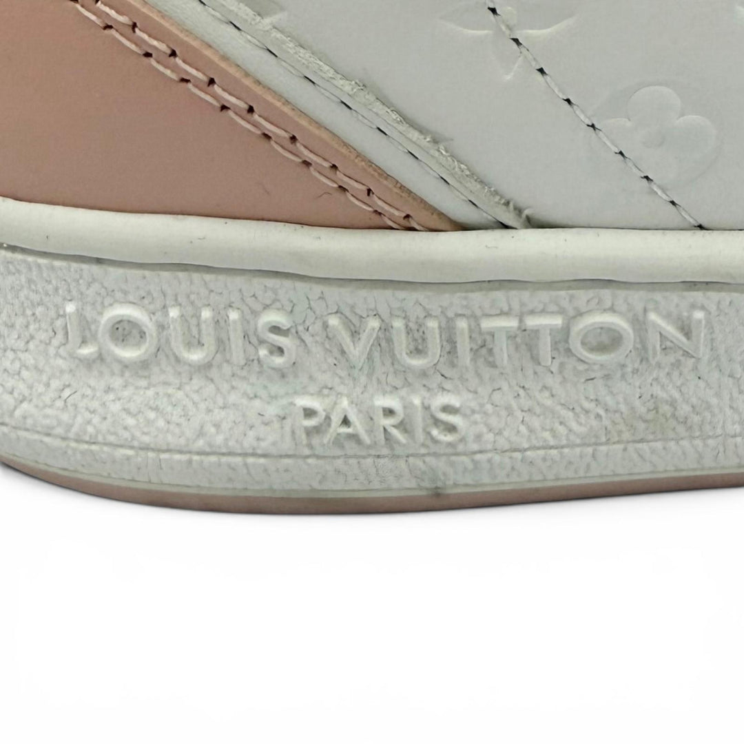 Pristine LOUIS VUITTON High cut sneakers LV Stadium Line white leather Women 36