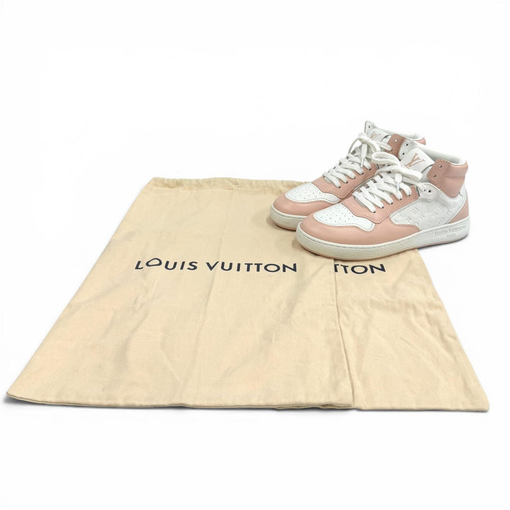 Pristine LOUIS VUITTON High cut sneakers LV Stadium Line white leather Women 36
