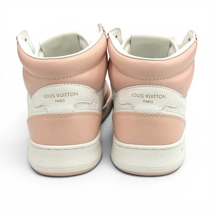 Pristine LOUIS VUITTON High cut sneakers LV Stadium Line white leather Women 36