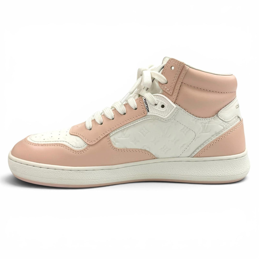 Pristine LOUIS VUITTON High cut sneakers LV Stadium Line white leather Women 36