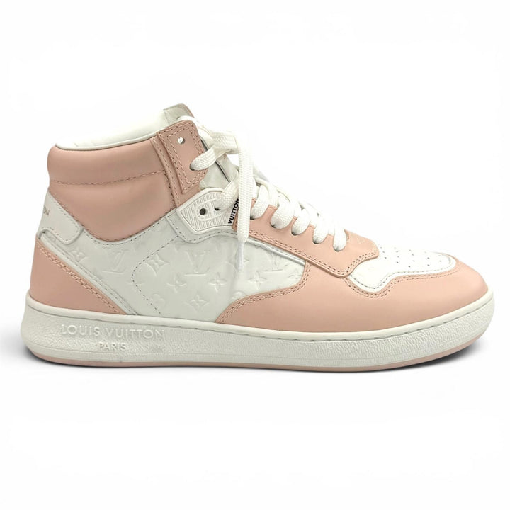 Pristine LOUIS VUITTON High cut sneakers LV Stadium Line white leather Women 36