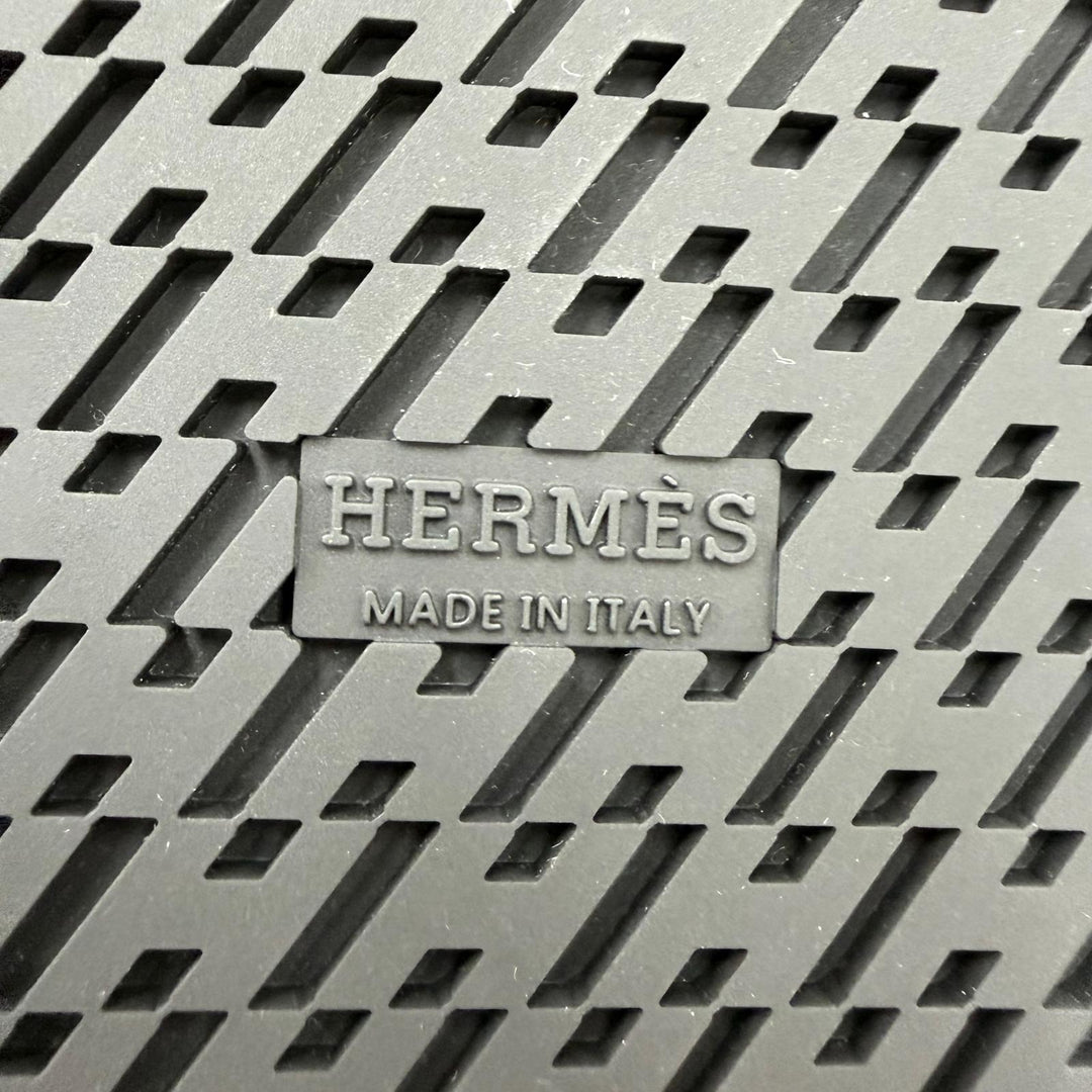 Pristine HERMES Sandals extra ChÃ©ne Dunkel black Nappa leather Women 36