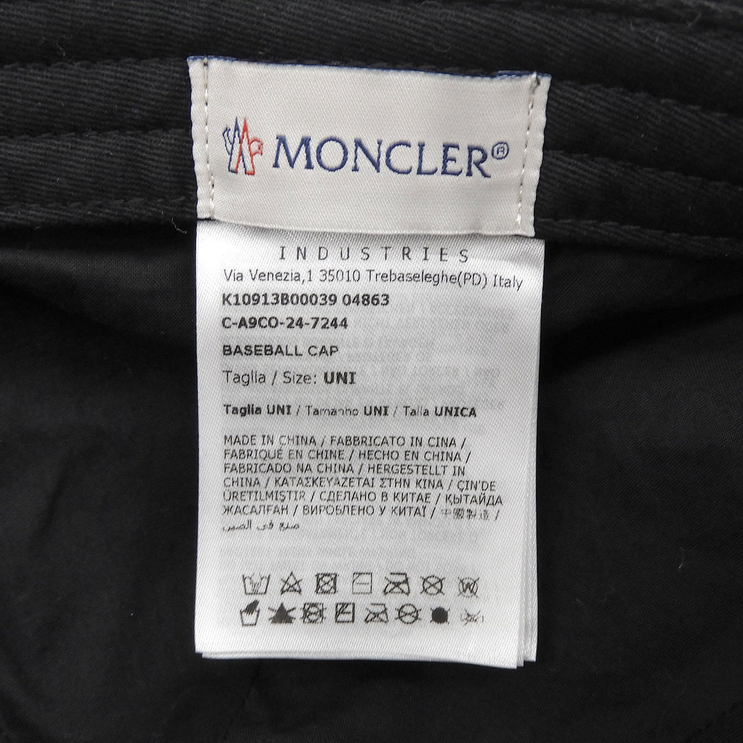 Excellent MONCLER cap Logo patch black cotton Women 3B00039 04863