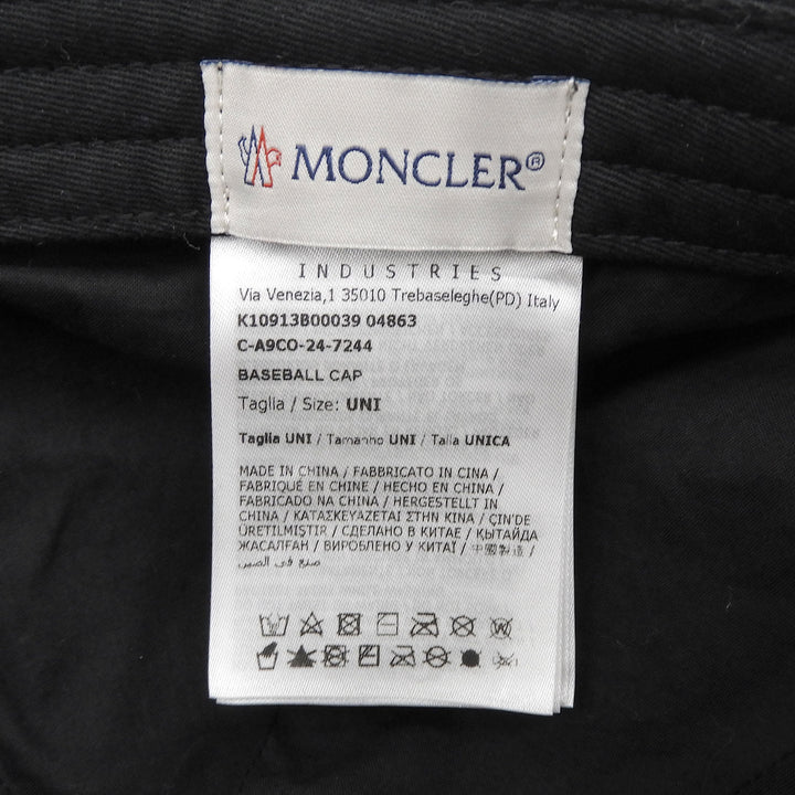 Excellent MONCLER cap Logo patch black cotton Women 3B00039 04863
