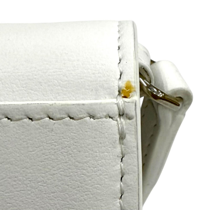 Great BURBERRY Shoulder Bag Logo-emblazoned Olympia Mini Leather white 8040736