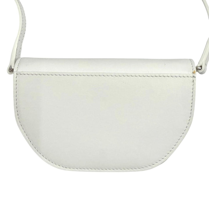 Great BURBERRY Shoulder Bag Logo-emblazoned Olympia Mini Leather white 8040736