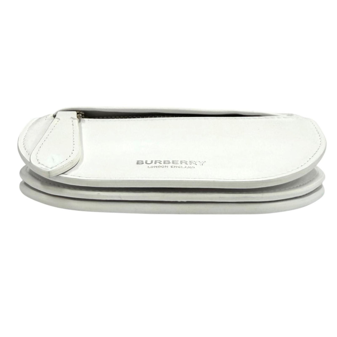 Great BURBERRY Shoulder Bag Logo-emblazoned Olympia Mini Leather white 8040736