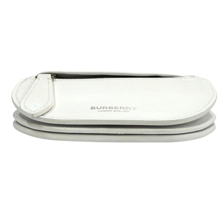 Great BURBERRY Shoulder Bag Logo-emblazoned Olympia Mini Leather white 8040736