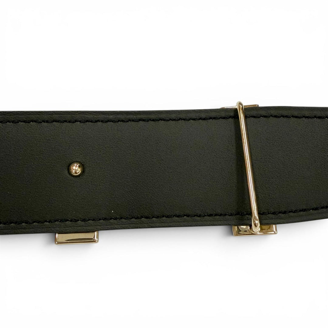 Excellent HERMES belt Constance khaki Box scarf Leather mens