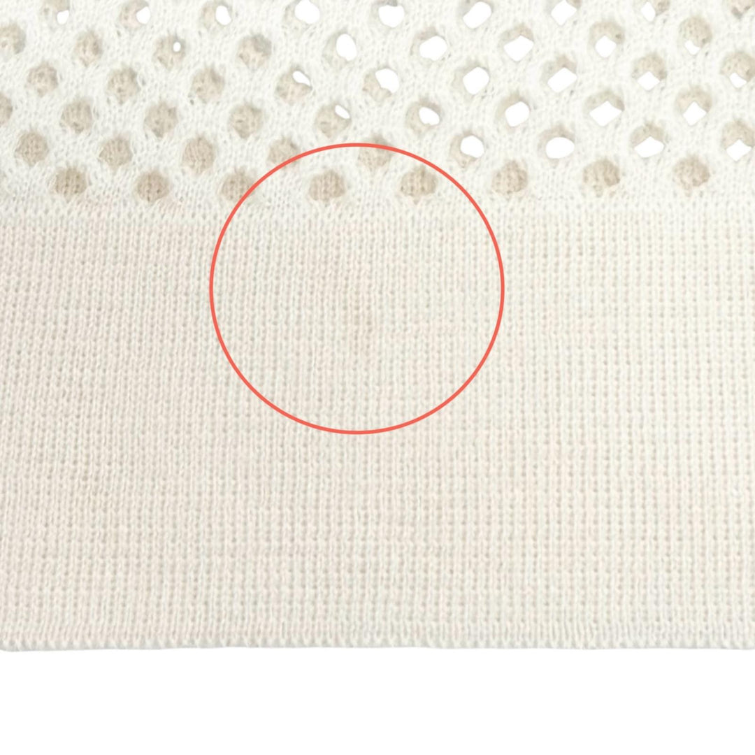 Great HERMES Stall MAILLE FILET Comes with a logo leather cashmere H259112S