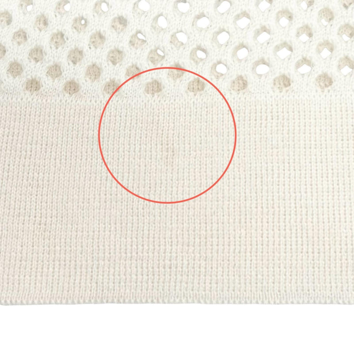 Great HERMES Stall MAILLE FILET Comes with a logo leather cashmere H259112S