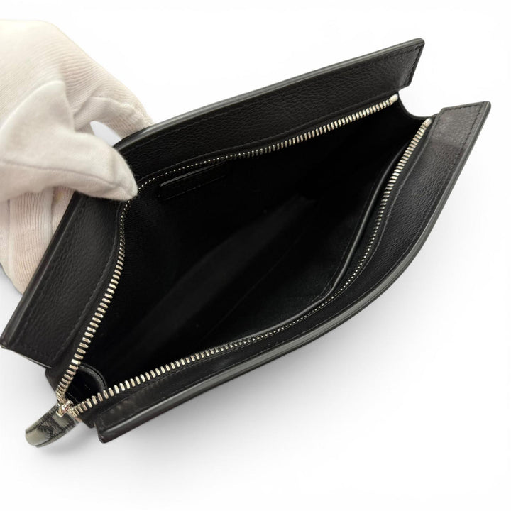 Excellent Salvatore Ferragamo Clutch bag black leather mens
