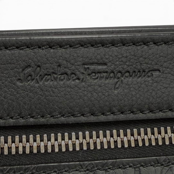 Excellent Salvatore Ferragamo Clutch bag black leather mens