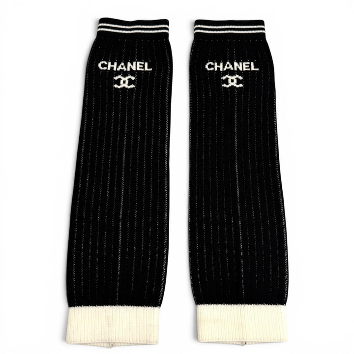 Great CHANEL Leg warmers black Viscose Women 24C