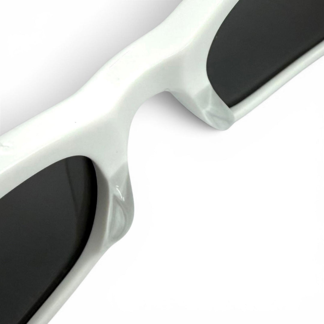 Excellent BALENCIAGA sunglasses DYNASTY RECTANGLE BB Metal Logo white BB0096S