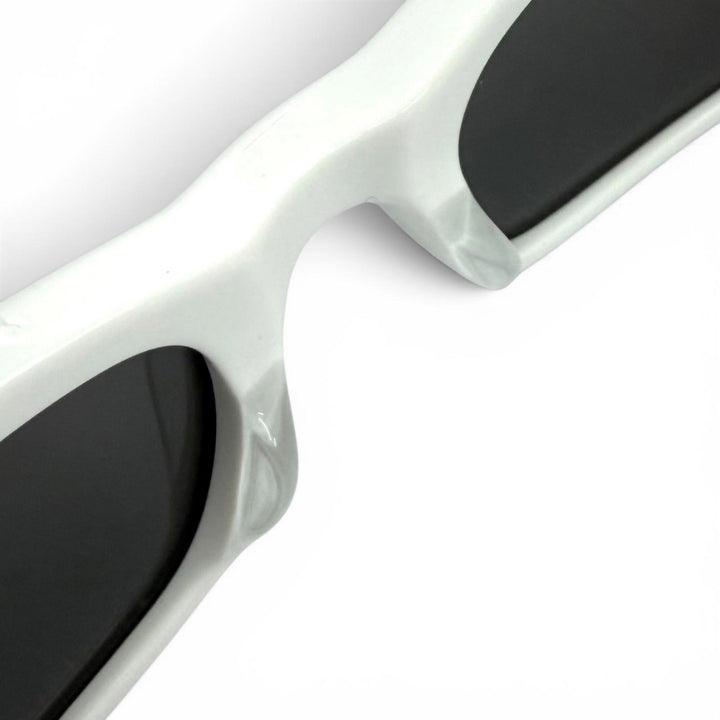 Excellent BALENCIAGA sunglasses DYNASTY RECTANGLE BB Metal Logo white BB0096S