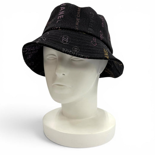 Pristine CHANEL hat black cotton Women M
