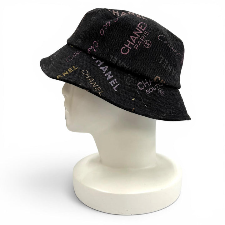 Pristine CHANEL hat black cotton Women M