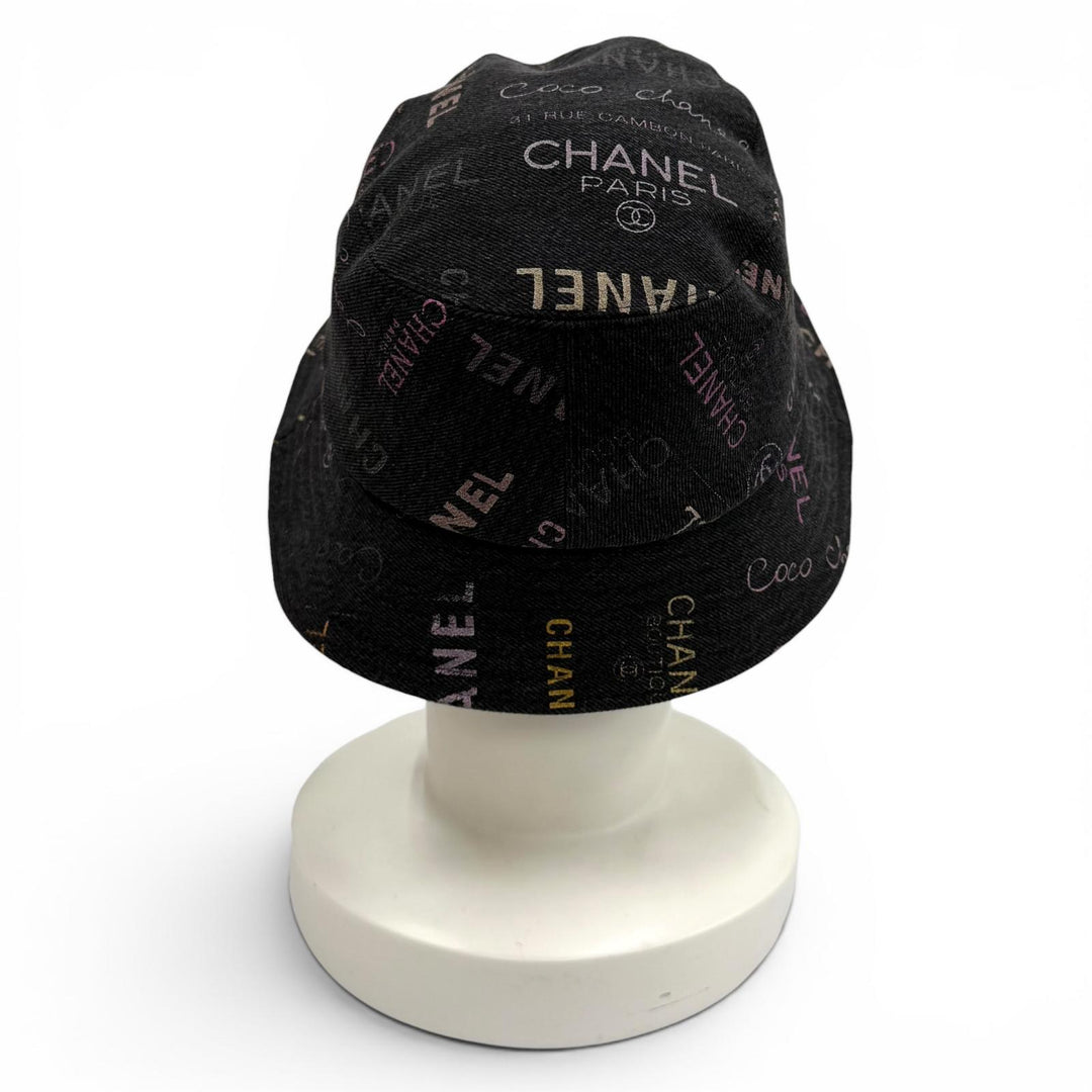Pristine CHANEL hat black cotton Women M