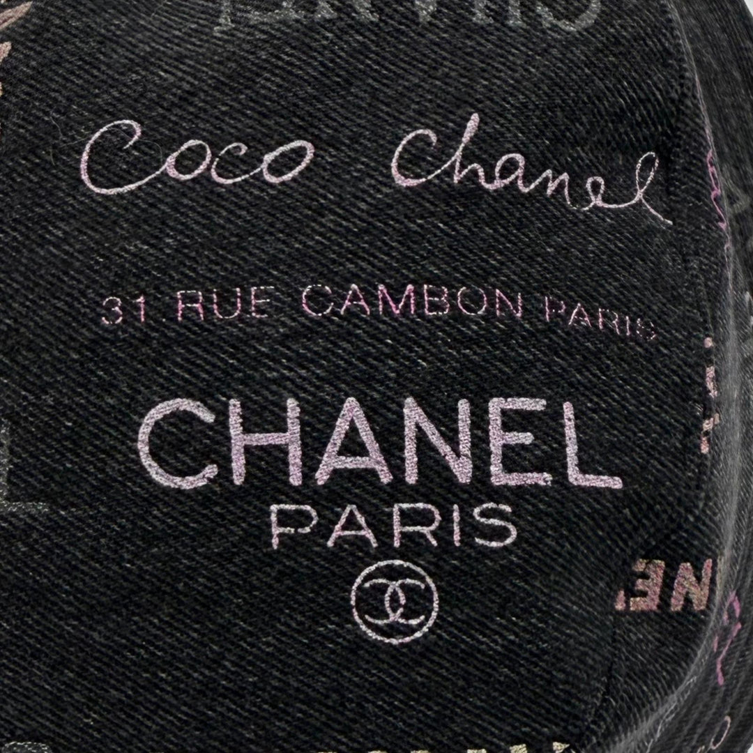 Pristine CHANEL hat black cotton Women M