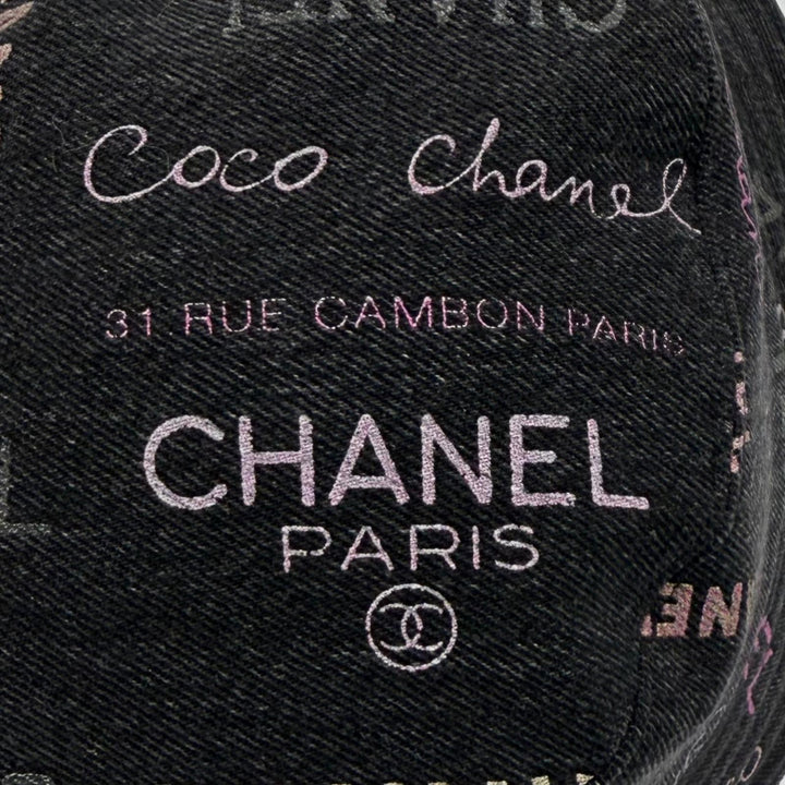 Pristine CHANEL hat black cotton Women M