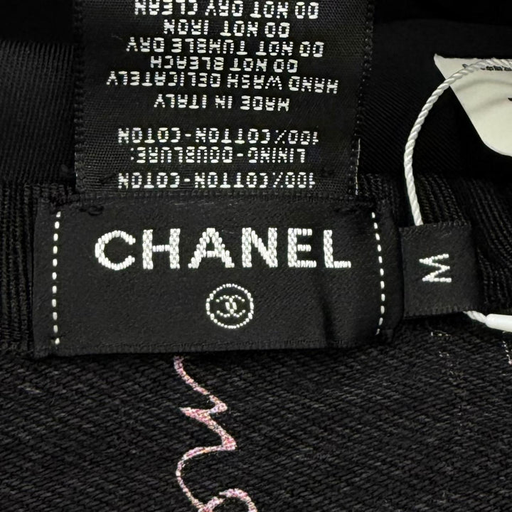 Pristine CHANEL hat black cotton Women M
