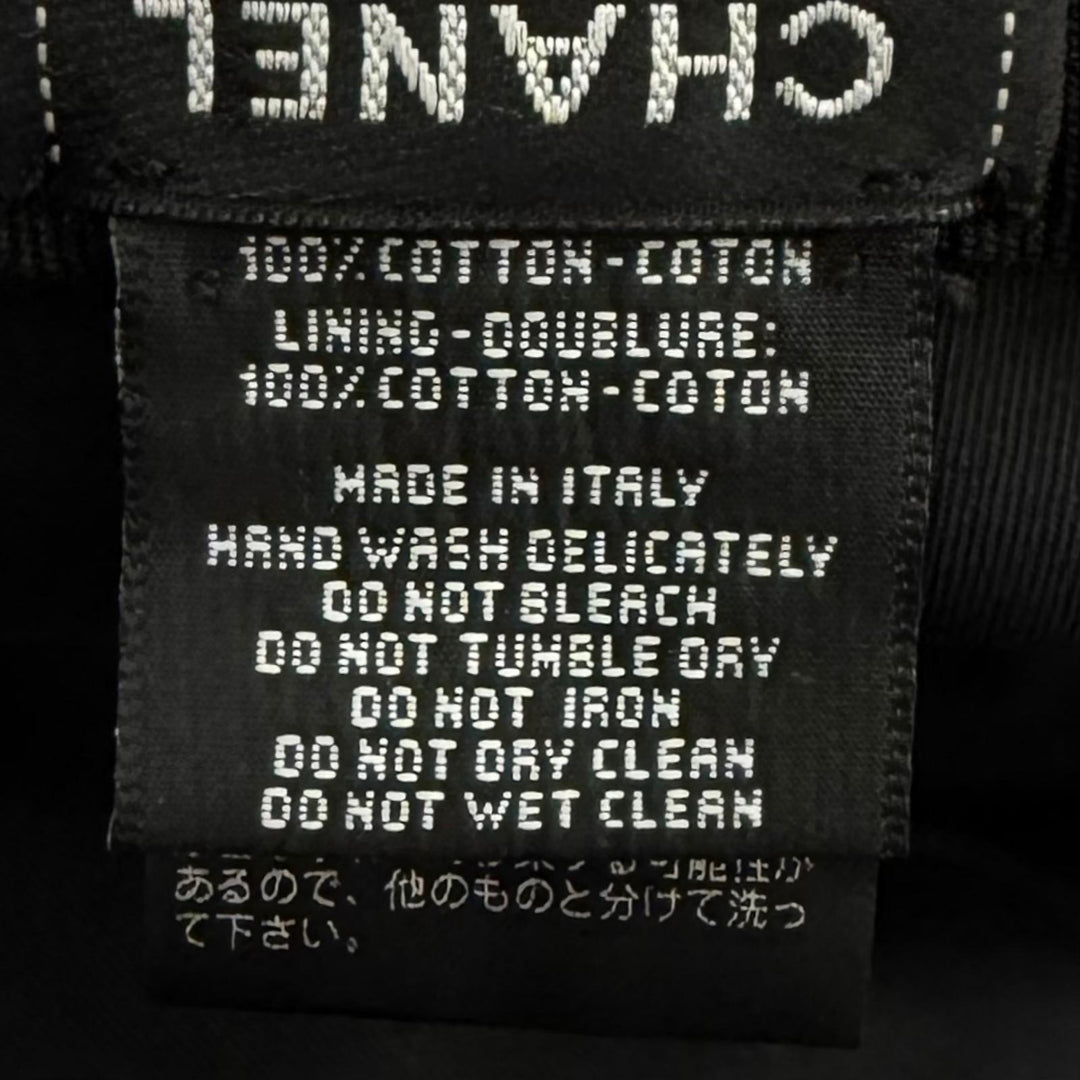 Pristine CHANEL hat black cotton Women M