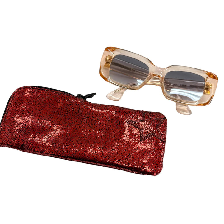 Great CHROME HEARTS sunglasses ESTREL LA Star Eyewear Clear orange