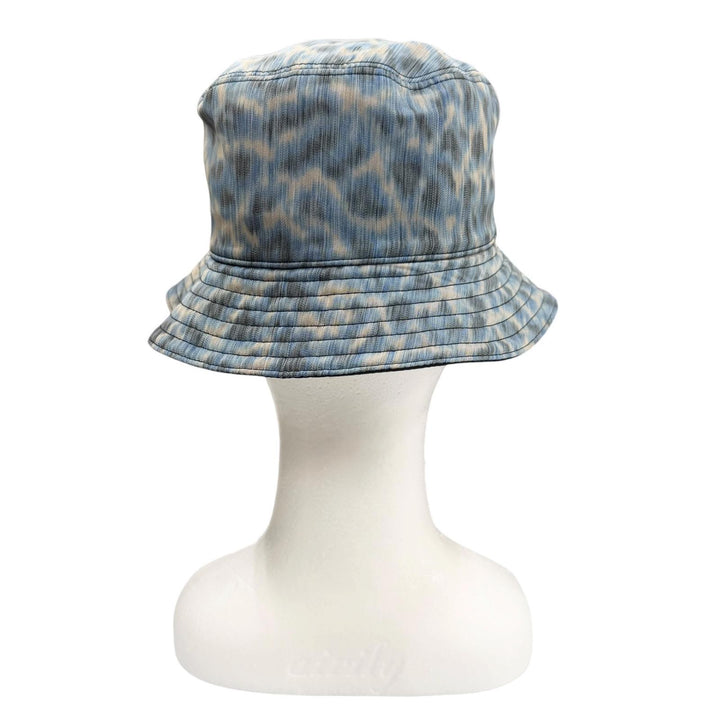 Pristine DIOR Parley hat Leopard Pattern Bucket Hat blue mens M 293C906D5547